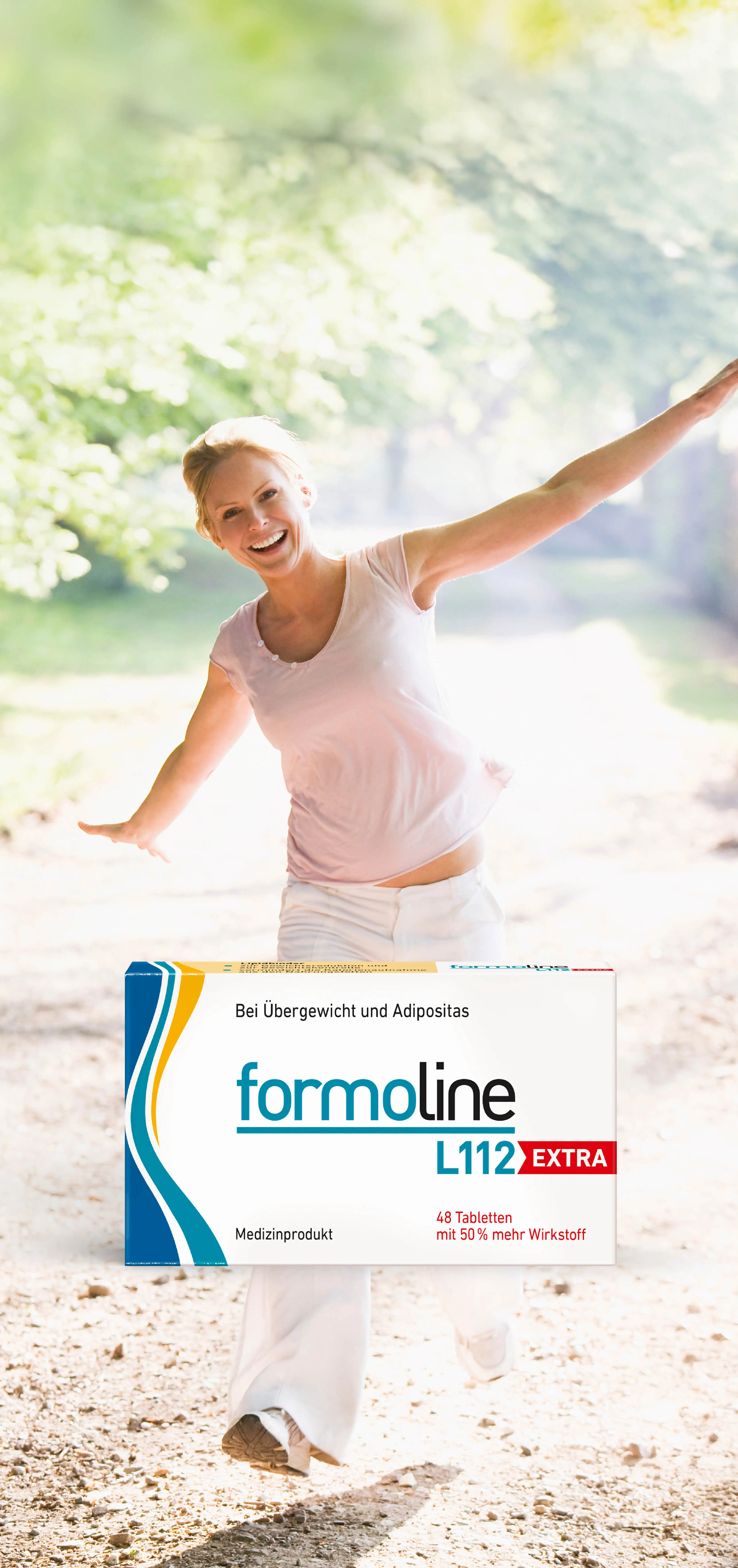 formoline L112 EXTRA – Unterstützung beim Gewichtsmanagement aktive Frau im Freien mit formoline L112 EXTRA zur Unterstützung beim Gewichtsmanagement