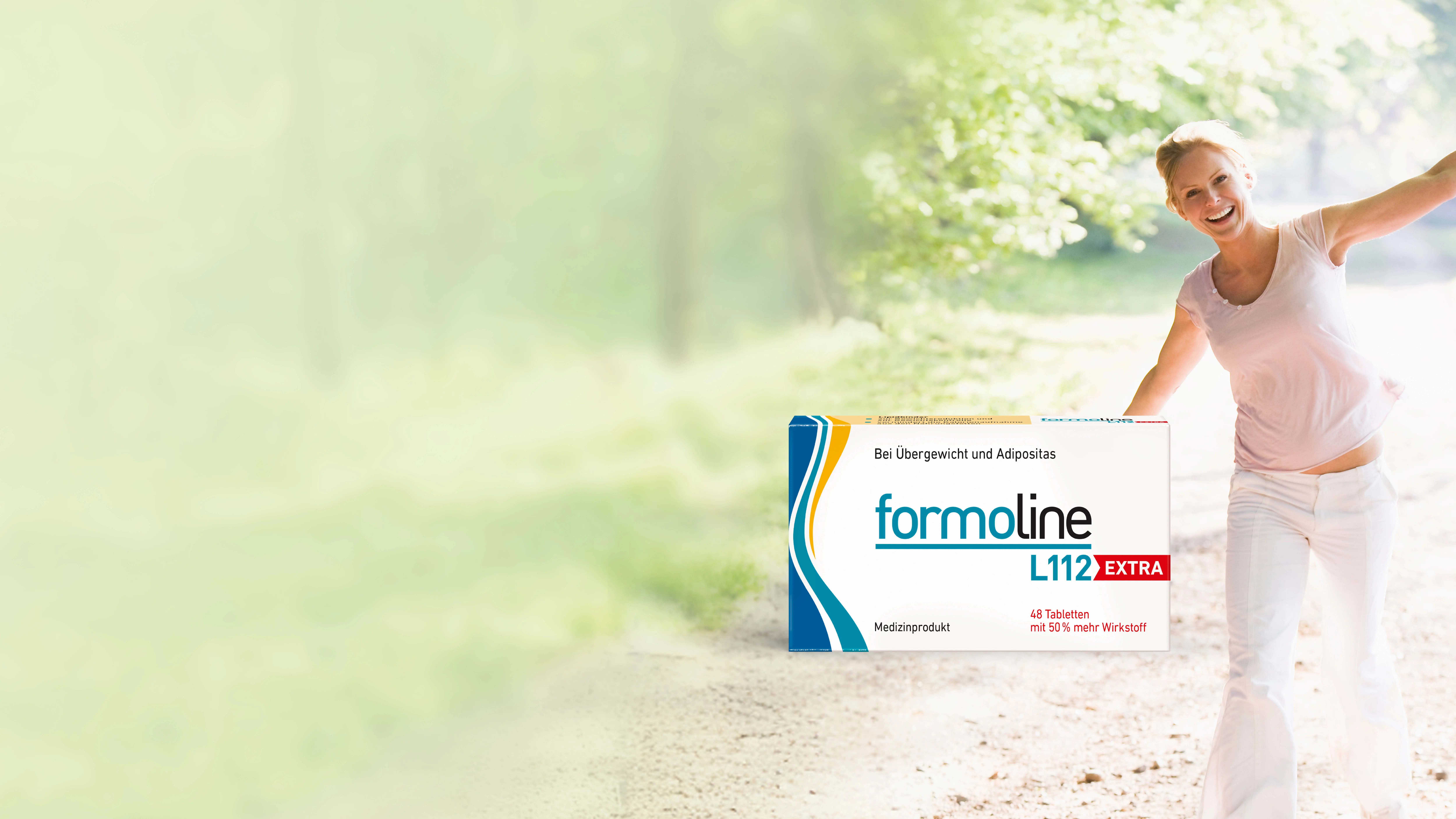 formoline L112 EXTRA – Unterstützung beim Gewichtsmanagement aktive Frau im Freien mit formoline L112 EXTRA zur Unterstützung beim Gewichtsmanagement
